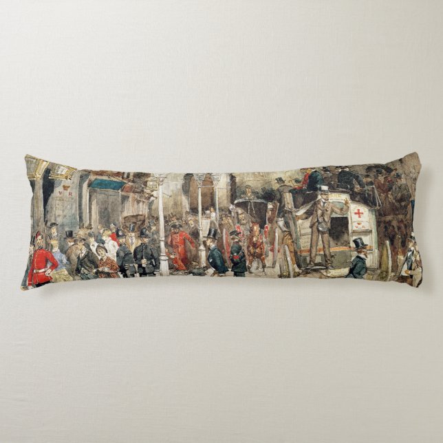 London Street, 1869 Body Pillow (Front)