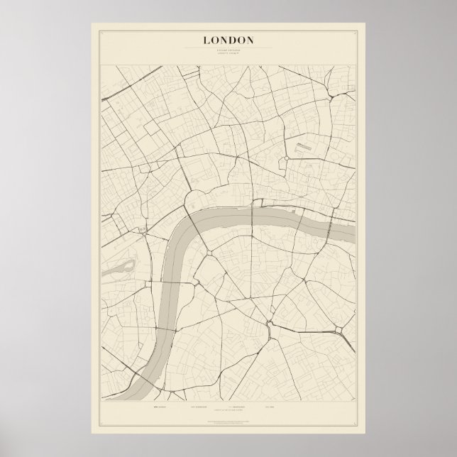 London Street Map Poster (Front)