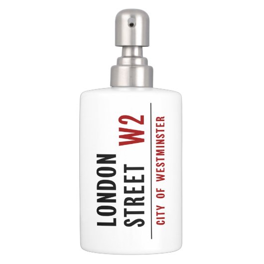 London street soap dispenser and toothbrush holder (Front)