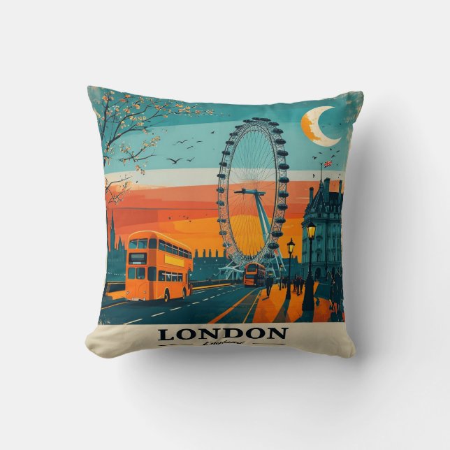London street throw pillow (Front)