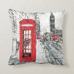London Street, Throw Pillow 16" x 16"