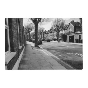 London Street View England black and white Placemat