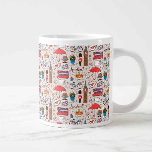 London Symbols Pattern Giant Coffee Mug