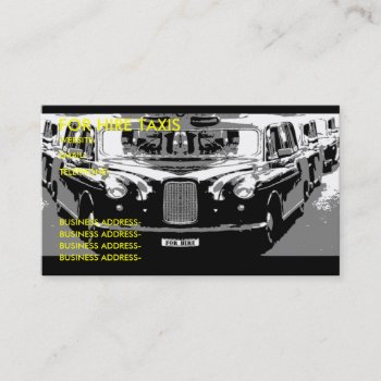 London Taxi Business Card by Bizcardsharkkid at Zazzle