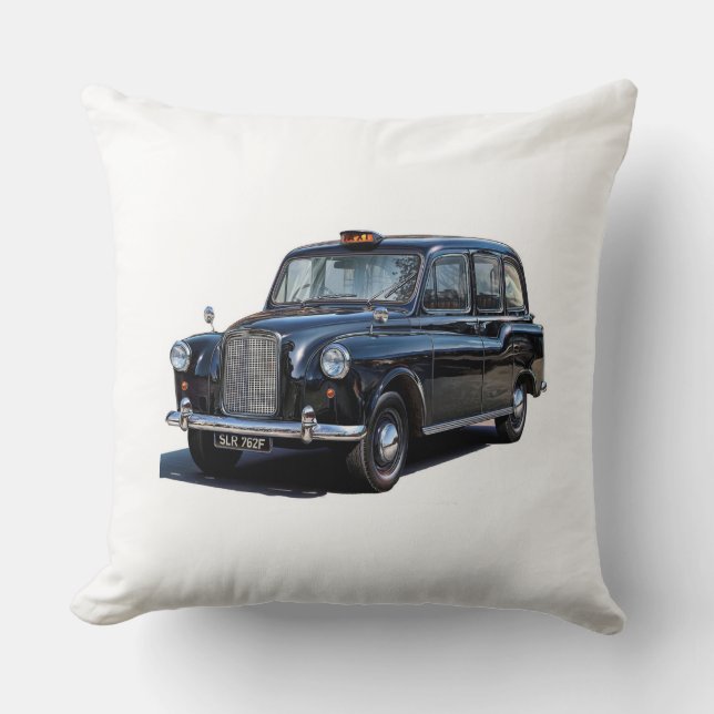 London taxi cab throw pillow (Front)