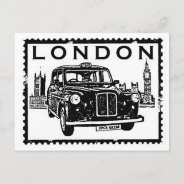 London Taxi Postcard (Front)