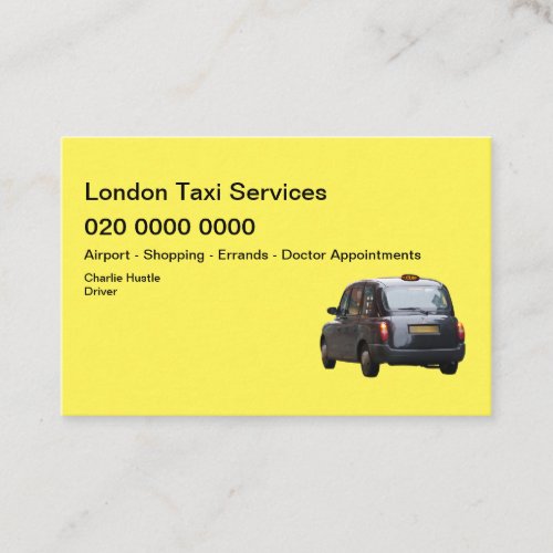 London Taxi Service Business Card