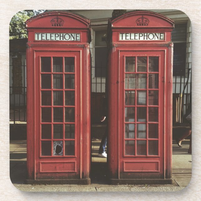 London Telephone Box Beverage Coaster (Front)