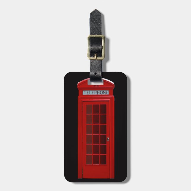 London Telephone box Luggage Tag (Front Vertical)