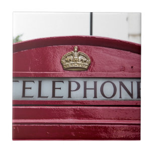 London Telephone Phone Booth Red Tile