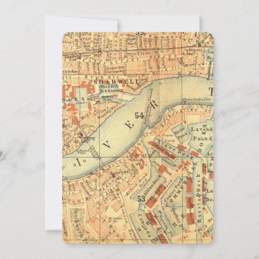 London Thames Vintage Map (Back)
