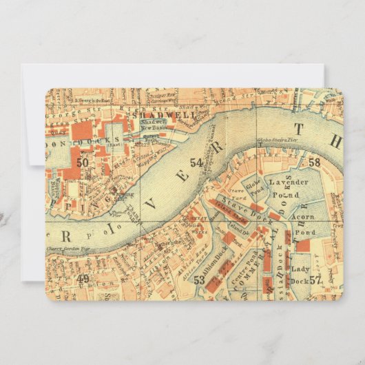 London Thames Vintage Map (Front)