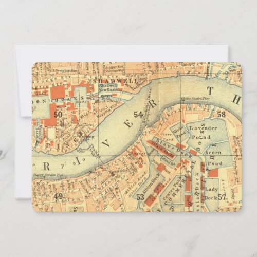 London Thames Vintage Map