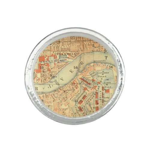 London Thames Vintage Map Ring