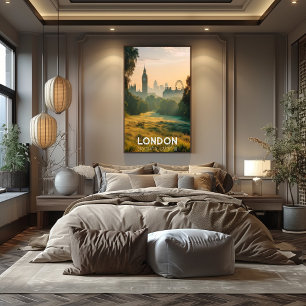 London: The City of Big Ben - Parks and Skyline Poster