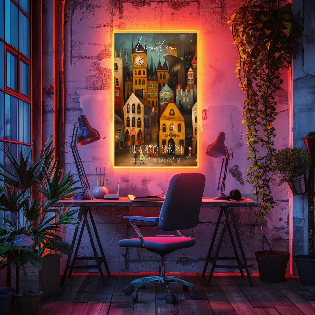 London: The Old Smoke - Whimsical Art Poster (Creator Uploaded)