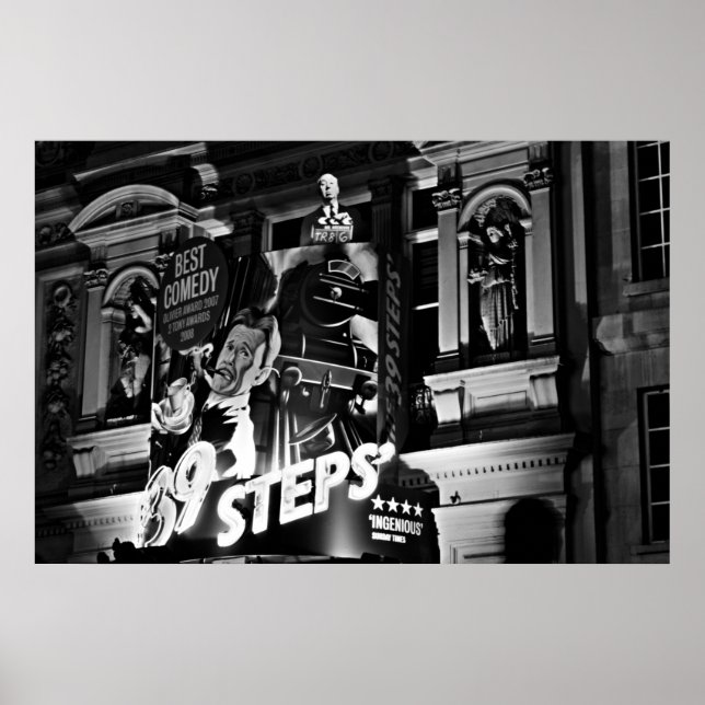 London Theatre Piccadilly (1843 B&W) Poster (Front)