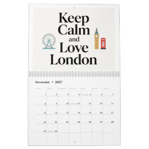 London themed 2027 calendar