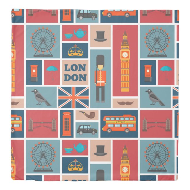 London Themed Duvet Cover (Front)