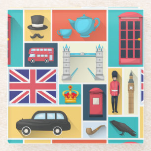 London Themed Glass Coaster