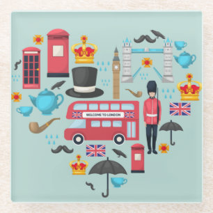 London Themed Glass Coaster