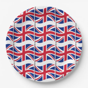 London Themed Party Union Jack Paper Plates