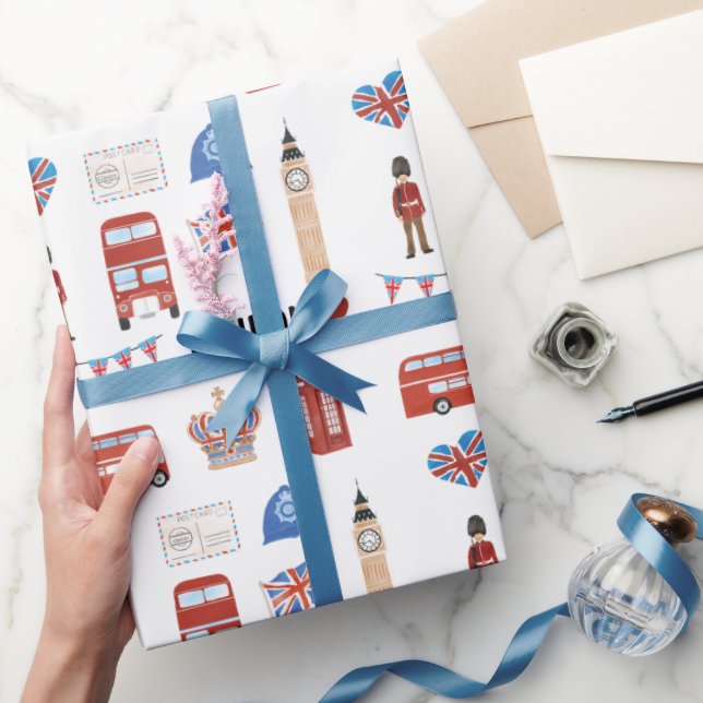London Themed Wrapping Paper | London Themed Gift  (Gifting)