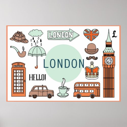 London things Travel Poster