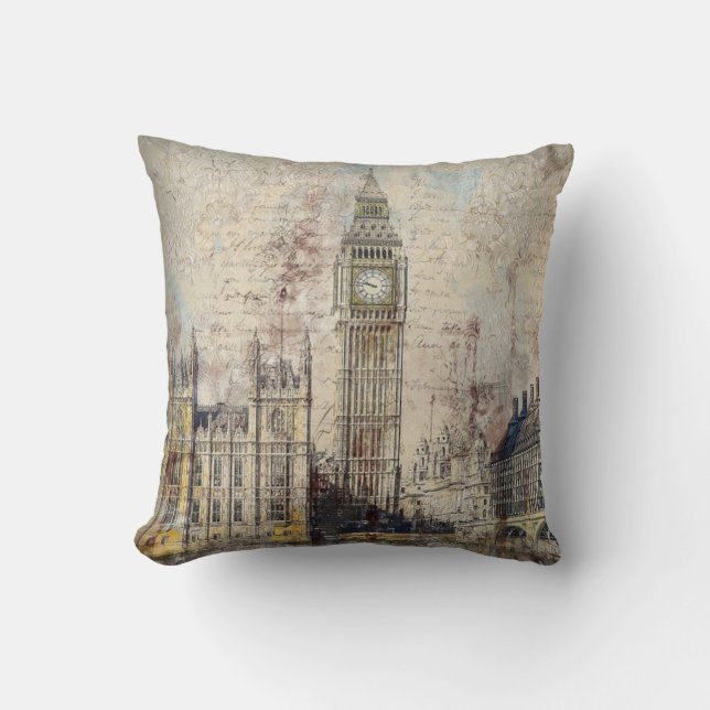 London Throw Pillow (Front)