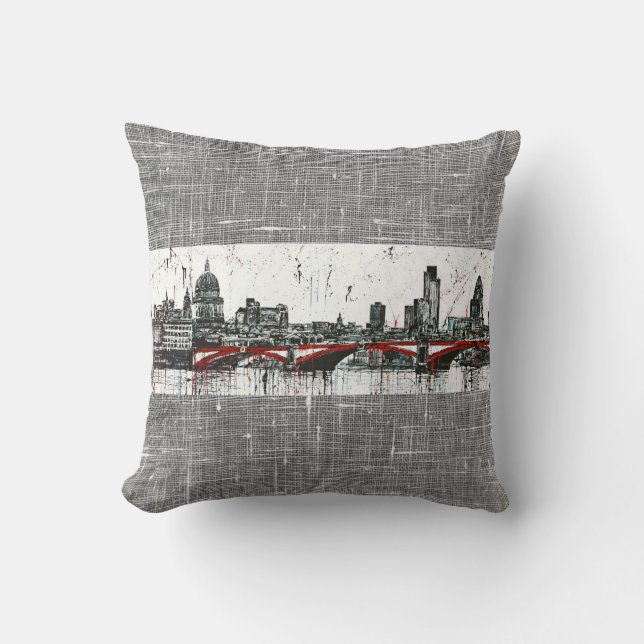 London Throw Pillow 16" x 16" (Front)