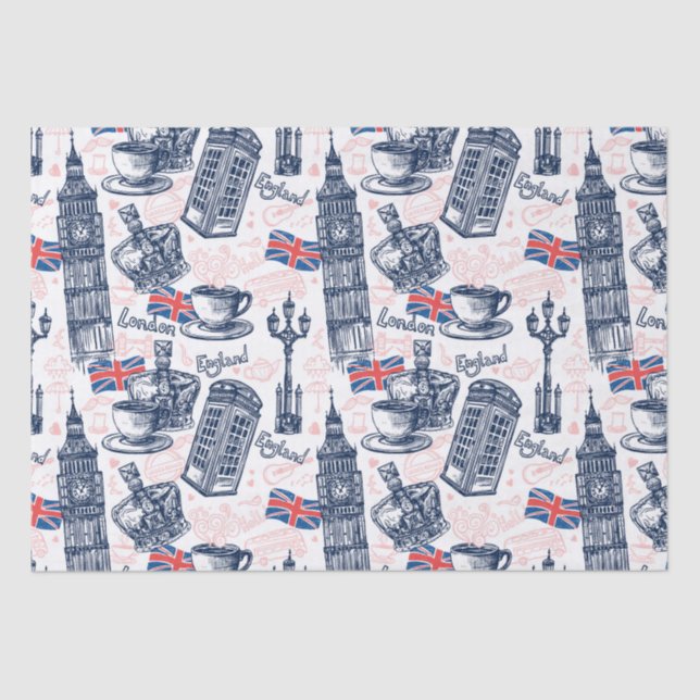 London  tissue paper (Front)