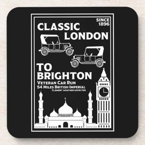 London To Brighton Veteran Car Run Beverage Coaster