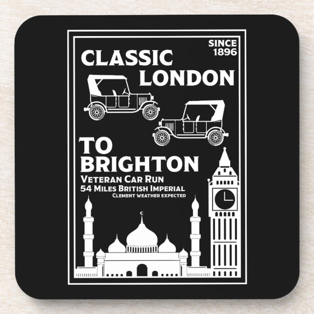 London To Brighton Veteran Car Run Beverage Coaster (Front)