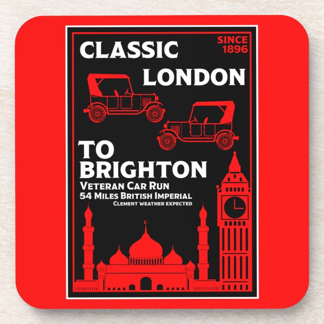 London To Brighton Veteran Car Run Beverage Coaster (Front)