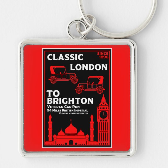 London To Brighton Veteran Car Run Keychain (Front)