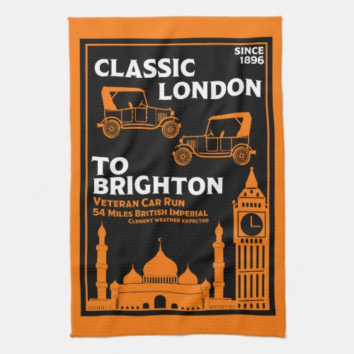 London To Brighton Veteran Car Run Kitchen Towel