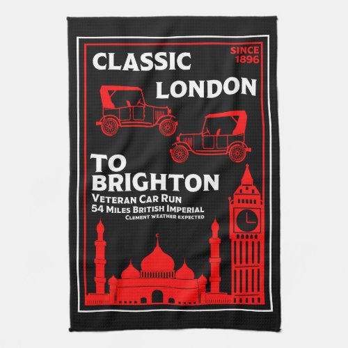 London To Brighton Veteran Car Run Kitchen Towel