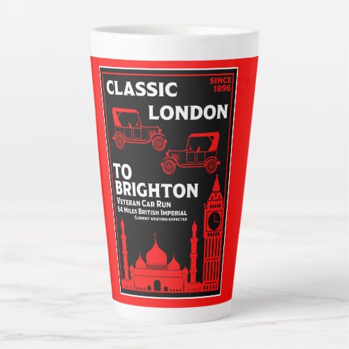 London To Brighton Veteran Car Run Latte Mug