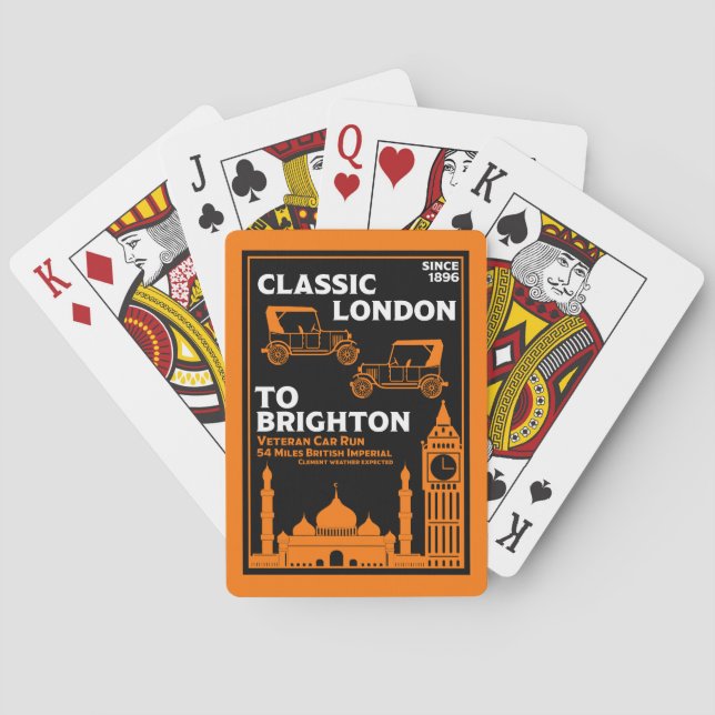 London To Brighton Veteran Car Run Poker Cards (Back)