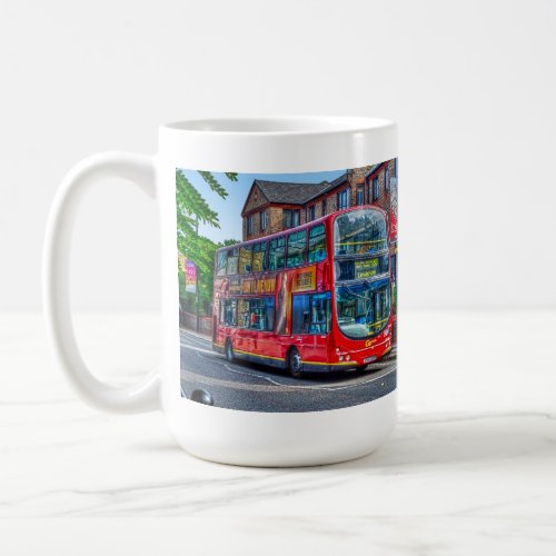 London to Lewisham Red Double_decker Bus UK Coffee Mug