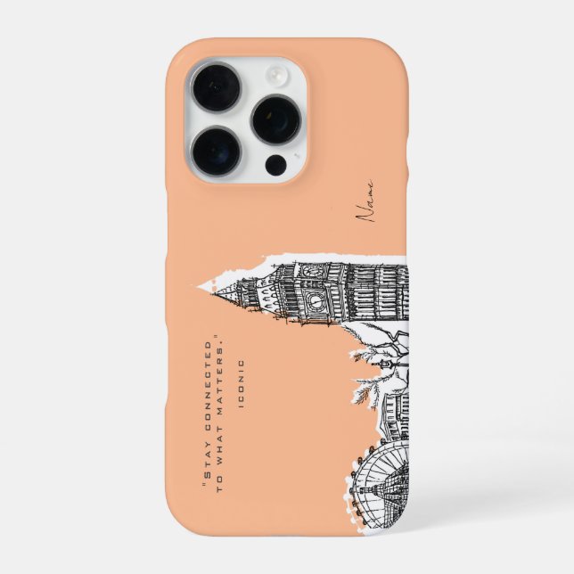 London Tone Sketch iphone case (Back)