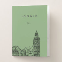 London Tone Sketch Pocket Folders