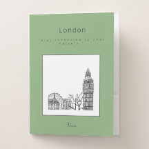 London Tone Sketch Pocket Folders