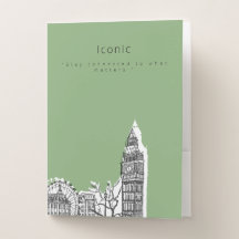 London Tone Sketch Pocket Folders
