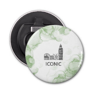 London Tone Watercolor Bottle Opener