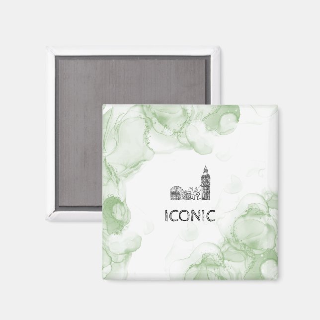 London Tone Watercolor  Magnet (Front/Back)