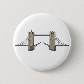 London Tower Bridge: 3D Model: Pinback Button