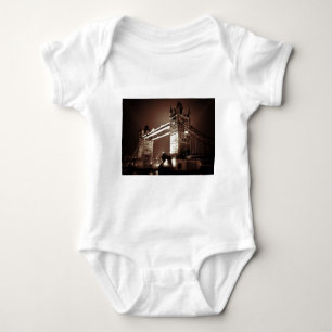 London Tower Bridge at Night Baby Bodysuit