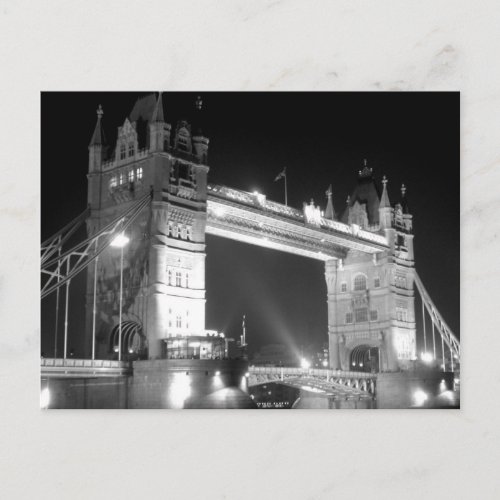 London Tower Bridge at Night Postcard