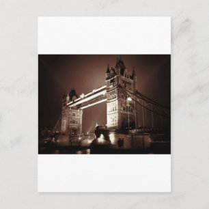 London Tower Bridge at Night Postcard